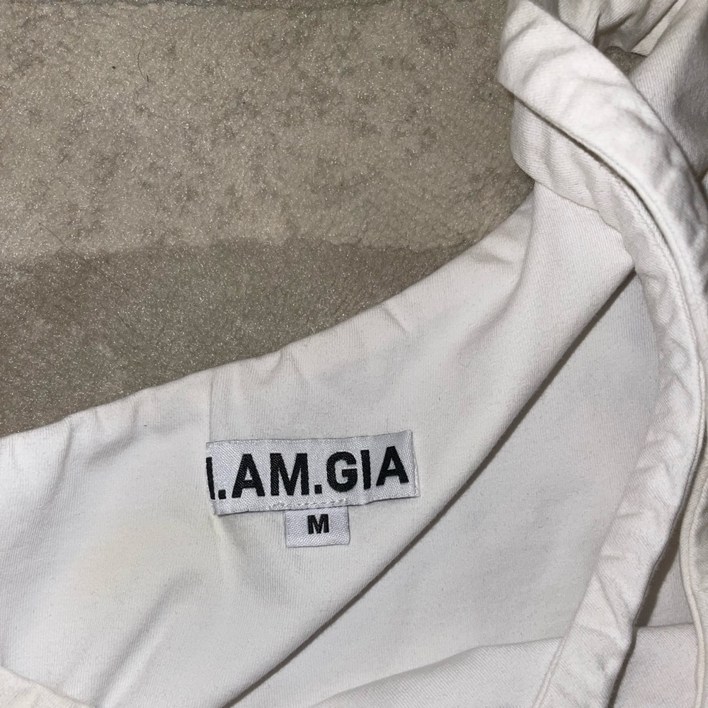 I.AM.GIA White Saturn Bodysuit One Shoulder Cut Out - Picture 4 of 4